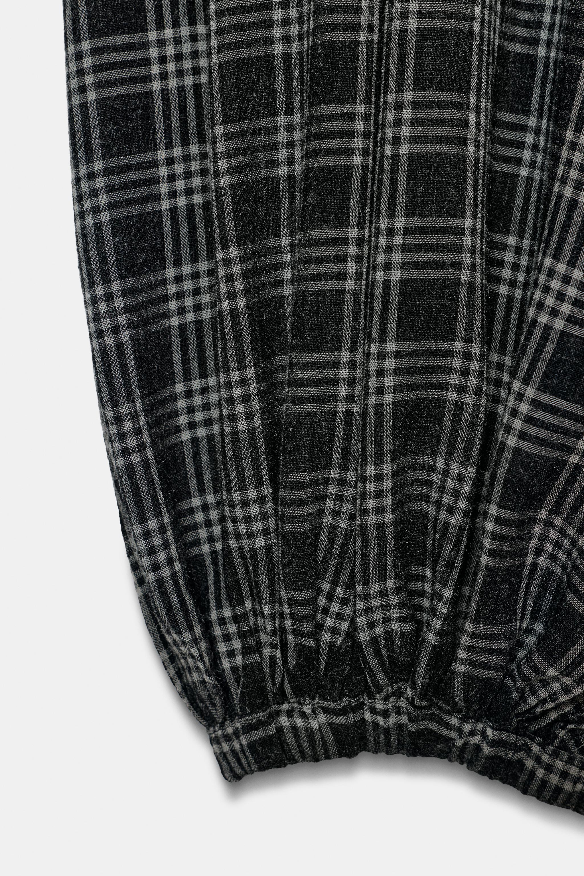 PANTALON BOUFFANT À CARREAUX ZW COLLECTION